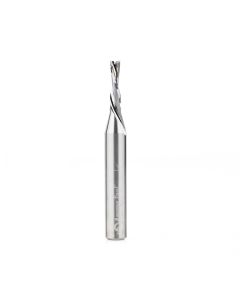 Amana tool 51782 SC CNC Spiral Double O Flute, Plastic Cutting 1/8 Dia x 1/2 CH x 1/4 Shank x 2 Inch Long Down-Cut Router Bit