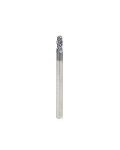 Amana tool 51790 High Performance CNC Solid Carbide Variable Helix Spiral Bal Nose with AlTiN Coating for Steel, Stainless Steel & Composites 1/16 R x 1/8 Dia x 1/4 Cut Height x 1/8 Shank x 1-1/2 Inches Long Up-Cut 4-Flute End Mil/Router Bit
