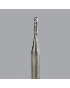 ONSRUD 52-235B 1/16" Solid Carbide Two Flute Upcut Ballnose for Plastics, Solid Surface, Aluminum and Wood Router Bit