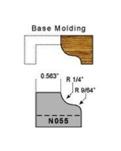 Base molding profile 1/4 radius