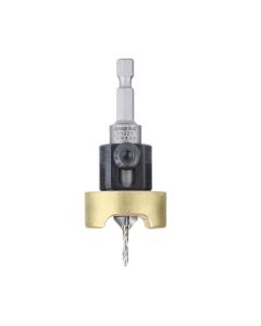 Amana tool 55226 Carbide Tipped Countersink with No Burning and No Marring Adjustable Depth Stop with No-Thrust BB, 3/8 D x 3/32 Dril D x 1/4 Inch Quick Release Hex SHK
