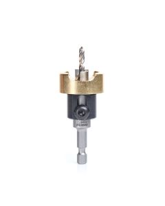Amana tool 55472 Carbide Tipped Counterbore with No Burning and No Marring Adjustable Depth Stop with No-Thrust BB, 3/8 D x 5/32 Dril D x 1/4 Inch Quick Release Hex SHK