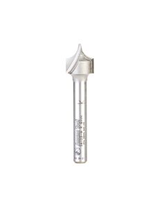 Amana tool 56123-M Carbide Tipped Point Cutting Roundover 6mm R x 12mm D x 13mm CH x 6mm SHK x 51mm Long Router Bit for Beadboards