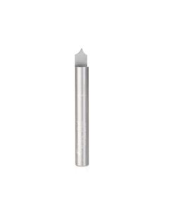 Amana tool 56125-M Solid Carbide Point Cutting Roundover 3mm R x 6mm D x 8mm CH x 6mm SHK x 50mm Long Router Bit for Beadboards