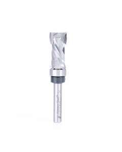 Amana tool 57172 Solid Carbide (Brazed to Steel Shank) Spiral Pattern/Plunge Compression 1/2 D x 1 CH x 1/4 Inch SHK w/ Upper Bal Bearing Router Bit