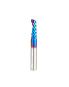 Amana tool 57363-K CNC Spektra Coated SC Spiral O Single Flute, Improved Surface Finish Plastic Cutting 1/4 D x 3/4 CH x 1/4 SHK x 2 Inch Long Up-Cut Router Bit with Mirror Finish