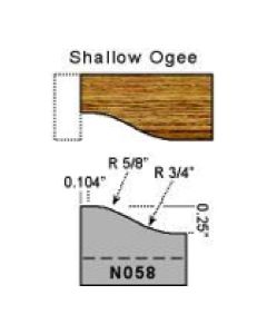 P058 base molding ogee profile