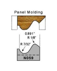 7/32 radius panel molding profile