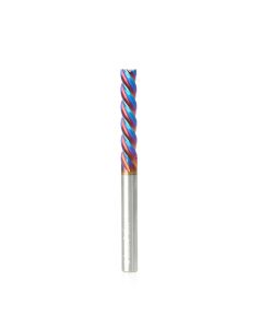 Amana tool 59706-K SC Spektra Extreme tool Life Coated Spiral Plunge 1/4 Dia x 1-1/4 CH x 1/4 SHK 3 Inch Long Down-Cut 4 Flute Router Bit