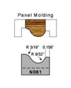 3/16 radius panel molding profile