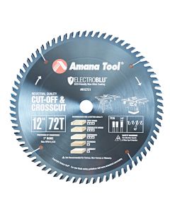 Amana 612721C 12"/72T CROSS-CUT T.C.G GRIND