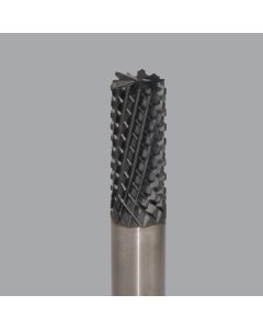 Onsrud 66-537 Solid Carbide router, 12 flute, burr pt, DFC coated