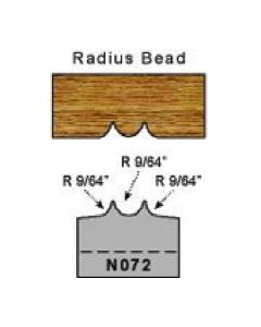 9/64 radius bead profile