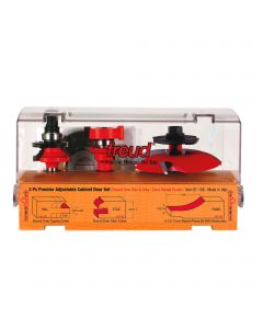 FREUD 97-158   3pc PREMIER ADJUSTABLE CABINET BIT SET