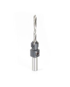 Amana 55208XL High Performance Carbide Tipped AlTiN Coated 82 Degree Countersink #8 Screw 7/16 Dia x 11/64 Drill Dia x 5/16 Round Shank
