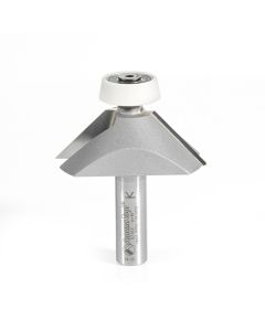 Amana 57163 Carbide Tipped Lansen Stainless Steel Edge Sinks 45 Deg Bevel Solid Surface 2-3/8 Dia x 13/16 x 1/2 Inch Shank Router Bit