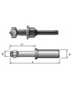 Fs Tool Arbors - Router Cutter Arbors With Nut & Washer