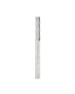 Amana tool BURS-098 Cylindrical Shape SC Head 1/8 D x 9/16 CH x 1/8 SHK x 1-1/2 Inch Long Double Cut SA Burr Bit