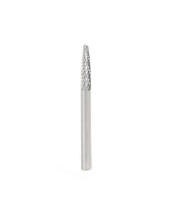 Amana tool BURS-138 Tree Shape SC Head 1/8 D x 1/2 CH x 1/8 SHK x 1-1/2 Inch Long Double Cut SF Burr Bit