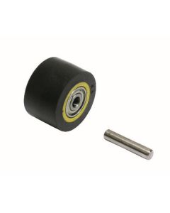 Dynabrade 11084 Contact Wheel Ass'y, 3/4" Dia. x 1/2" W x 3/8" I.D., Crown Face, 70 Duro Rubber