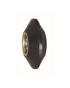 Dynabrade 11086 Contact Wheel Ass'y, 1" Dia. x 3/8" W x 3/8" I.D., V-Shaped Face, 90 Duro Rubber