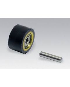 Dynabrade 11088 Contact Wheel Ass'y, 5/8" Dia. x 3/8" W x 3/8" I.D., Crown Face, 70 Duro Rubber