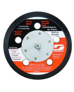 Dynabrade 50607 5" (127 mm) Dia. Vacuum Disc Pad, Hook-Face, Long Nap