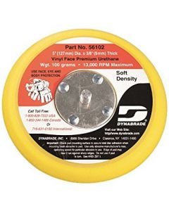 Dynabrade 56102 5" (152 mm) Dia. Non-Vacuum Disc Pad, Vinyl-Face