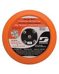 Dynabrade 56177 6" (152 mm) Dia. Non-Vacuum Disc Pad, Vinyl-Face