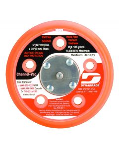 Dynabrade 56250 5" (127 mm) Dia. Vacuum Disc Pad, Hook-Face, Short Nap