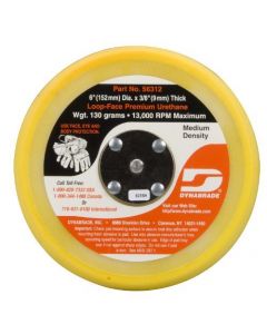 Dynabrade 56312 6" (152 mm) Dia. Non-Vacuum Disc Pad, Loop-Face