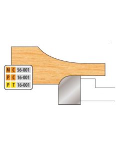 1-1/4 Bore 3/4 Material Back Cutter T-Alloy Raised Panel