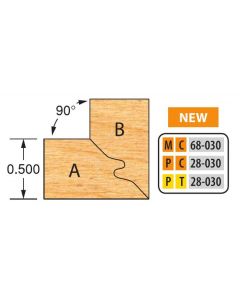 1-1/4 Bore T-alloy One Piece Double Tongue & Groove Lock Mitre Cutter 1/2" material Freeborn