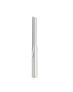 Amana tool HSS1508 Plastic Cutting, Single Straight O Flute 1/4 D x 1-1/4 CH x 1/4 SHK x 2-5/8 Inch Long High Speed Steel (HSS) Router Bit