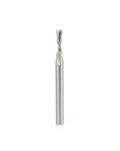 Amana tool HSS1651 HSS Spiral Aluminum Cutting Double Flute Down-Cut 3/16 D x 5/8 CH x 1/4 SHK 2-7/8 Inch Long Router Bit