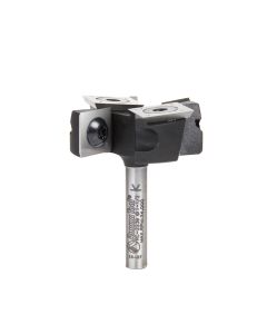 Amana tool RC-2239 Insert Mini Surfacing & Rabbeting Flycutter 2+2 Flute Design 1-1/2 D x 1/2 CH x 6mm Inch SHK Router Bit, Includes 2 Each of HMA-12 and HCK-70