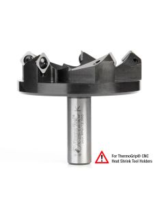 Amana tool RC-2259-TG CNC Spoilboard Insert Carbide 5 Wing, Surfacing, Planing, Flycutting & Slab Leveler 3-27/32 Diameter x 3/4 SHK Router Bit For ThermoGrip CNC Heat Shrink Holders