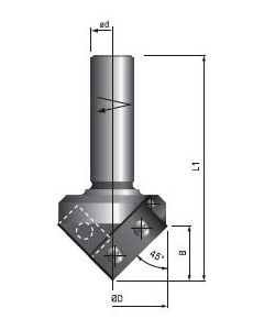 Fs Tool 90° “V” Grooving Insert Router Bits