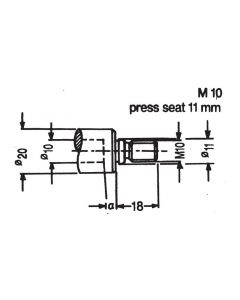 SOUTHEAST TOOL QCDA1003RH Quick Change DA, M10 x 20 mm OD x 10 mm ID x 41 mm