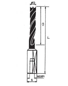 SOUTHEAST TOOL SCBP5703LH S/C Brad Point Bit, With Steel Shank. 3mm