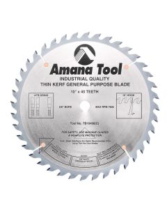 Amana TB10400 10"/40T THIN KERF A.T.B GRIND