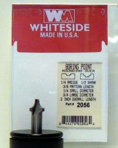 Whiteside 2056 Plunge Roundover Bit 1/4R 3/4LD