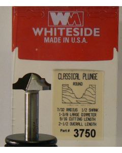 Whiteside 3750 Classical Round Bottom Bit 7/32R