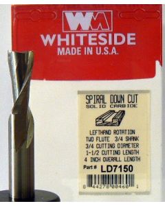 Whiteside LD7150 Slow Spiral Bit SC 3/8CD