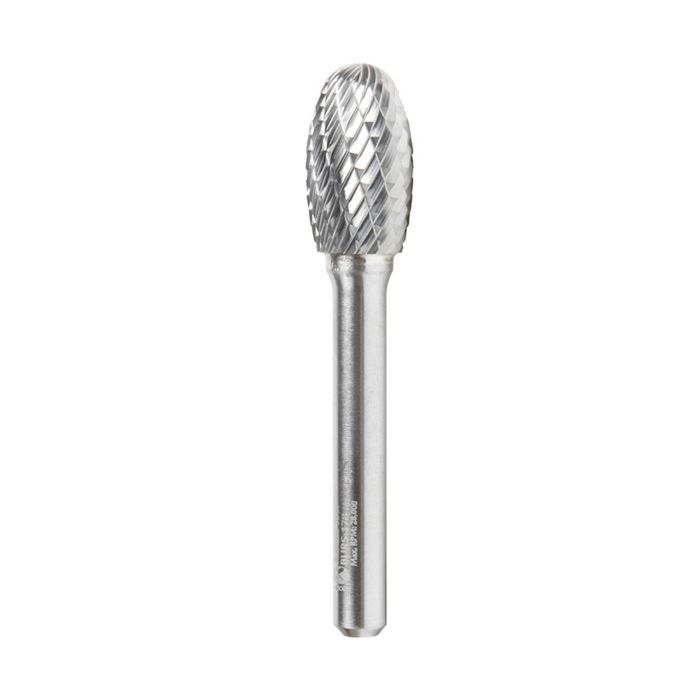 Amana tool BURS-178 Oval Shape SC Head 1/2 D x 7/8 CH x 1/4 SHK x 2-5/8 Inch Long Double Cut SE Burr Bit
