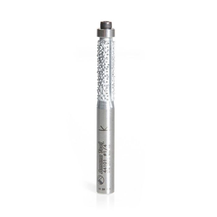 Amana tool 44101 Fiberglass and Carbon Fiber Cutting, Diamond Coated Flush Trim 1/4 Dia x 3/4 Cut Height x 1/4 Inch Shank Router Bit