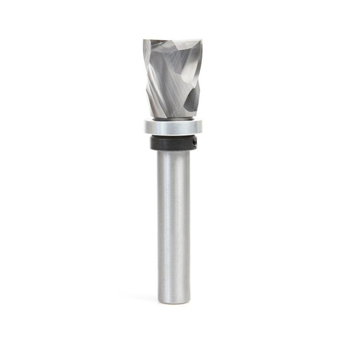 Amana tool 57176 Solid Carbide (Brazed to Steel Shank) Spiral Pattern/Plunge Compression 7/8 D x 1-9/64 CH x 1/2 Inch SHK w/ Upper Bal Bearing Router Bit