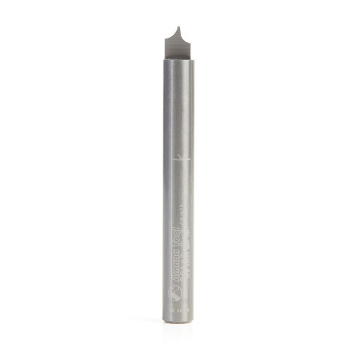 Amana tool 56143 Carbide Tipped Point Cutting Roundover 3/32 R x 13/64 D x 1/4 CH x 1/4 SHK x 2-1/4 Inch Long Router Bit for Beadboards