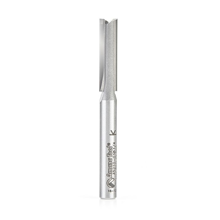 Amana tool 45210-01 Carbide Tipped Straight Plunge High Production 1/4 D x 1 CH x 1/4 SHK x 2-1/2 Inch Long Router Bit