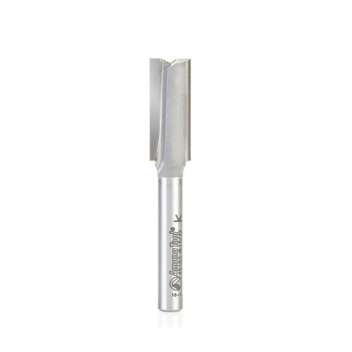 Amana tool 45193 Carbide Tipped Straight Plunge High Production 13/32 D x 1 CH x 1/4 SHK x 2-1/2 Inch Long Router Bit